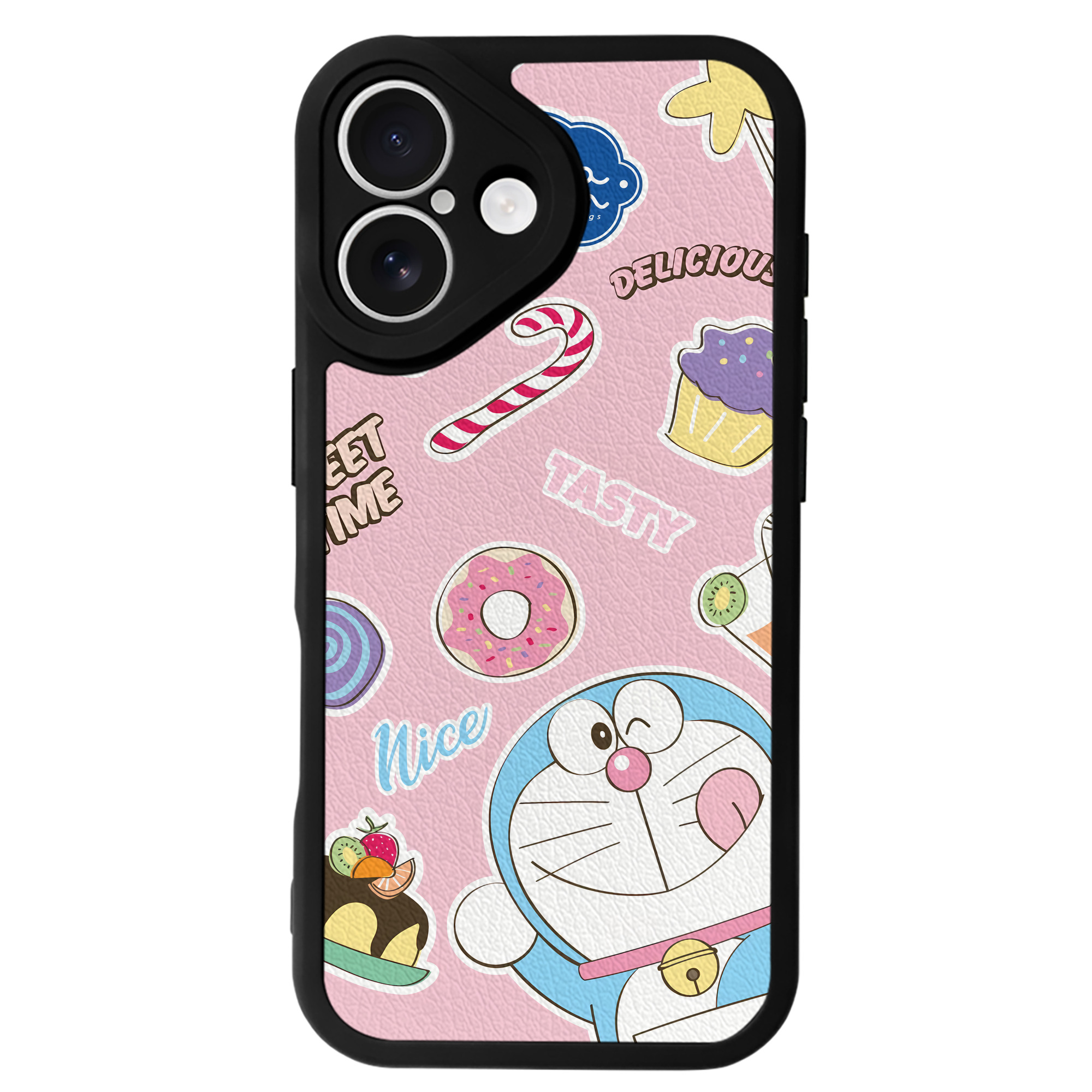 （画像用） ドラえもん Doraemon 【iPhone 16シリーズ対応】シリコンスマホケース（レザー調） 材質：シリコン